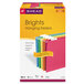 A box of Smead legal size hanging file folders in bright colors with tabs.