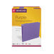 A box of purple Smead hanging file folders with repositionable tabs.