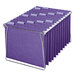 A Smead purple file folder with purple file folders in it.