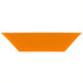 An orange rectangular GET Keywest melamine bowl with white edges.