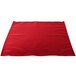 A red Intedge cloth napkin.