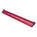A red rectangular curved display light with red radiant tubes and black handles.