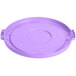 A purple plastic Carlisle Bronco lid with handles.