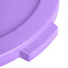 A close-up of a purple Carlisle Bronco trash can lid.
