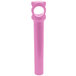 A pink plastic Franmara pocket corkscrew with a hole and a handle.