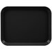 A black rectangular Cambro tray with a white border.