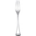 A stainless steel dinner fork with a silver handle and face.
