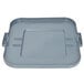 A grey plastic Rubbermaid lid with a square top.