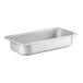 A Hatco stainless steel 1/3 size food pan on a counter.