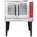 A Vulcan commercial electric convection oven with a red handle.