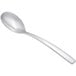 A Chef & Sommelier stainless steel dinner spoon with a silver handle.