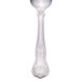A Libbey stainless steel serving spoon with a handle.