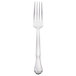 A stainless steel Libbey Lady Astor utility/dessert fork with a white background.