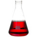 An American Metalcraft glass Erlenmeyer flask filled with red liquid.
