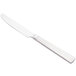 A Libbey stainless steel bread and butter knife with a white handle.