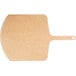 An Epicurean wood pizza peel with a handle.