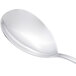 An Arcoroc stainless steel dessert spoon with a silver handle.