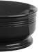 A close up of a black Cambro entree bowl.