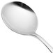 A Chef & Sommelier stainless steel soup spoon with a silver handle.