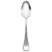 A stainless steel Chef & Sommelier dessert spoon with a tall handle.