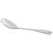 An Acopa Atglen stainless steel serving spoon with a silver handle and spoon.