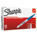 A box of 12 Sharpie Ultra-Fine Point Retractable Permanent Markers.