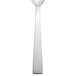 A Libbey stainless steel teaspoon with a white handle and silver spoon.