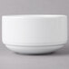 A Schonwald white porcelain bouillon cup on a gray surface.