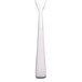 A Libbey stainless steel butter spreader with a white handle.