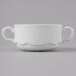 A white Schonwald porcelain soup cup with two handles.