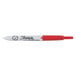 A red and white Sharpie Ultra-Fine Point Retractable Permanent Marker.
