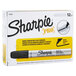 A white box with black text reading "Sharpie Pro Black Bullet Tip Permanent Marker" and containing 12 black Sharpie markers.