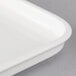 A white Villeroy & Boch rectangular porcelain serving plate with a lid on it.