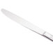 A Libbey Vermont stainless steel dinner knife with a silver handle.