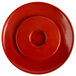 A red Thunder Group Nustone divided server lid with a circular hole in the middle.