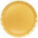 A close-up of a yellow Thunder Group Gold Pearl plate with a black border.