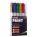 A box of 12 Uni-Paint markers with multicolored labels.