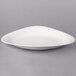 A white Villeroy & Boch oval plate with a curved edge.