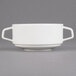 A white Villeroy & Boch porcelain soup cup with two handles.