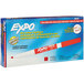A white and red box of Expo red low-odor fine point dry erase markers.