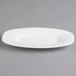 A white Villeroy & Boch porcelain oval platter with a small rim.