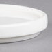 A white porcelain Villeroy & Boch serving dish lid with a rim.