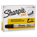 A box of 12 Sharpie Pro Black Chisel Tip Permanent Markers.