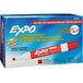 A box of 12 Expo red low-odor dry erase markers.