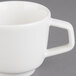 A white Villeroy & Boch porcelain coffee cup with a handle.