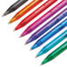 A row of Paper Mate InkJoy pens in different colors.