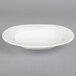 A white Villeroy & Boch porcelain oval bowl with a small rim.