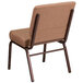 A Flash Furniture Hercules Series caramel church chair with a copper vein frame.
