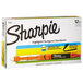 A white box of Sharpie Liquid Fluorescent Orange Highlighter pens.