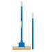 An Impact blue and white sponge mop with a white handle.